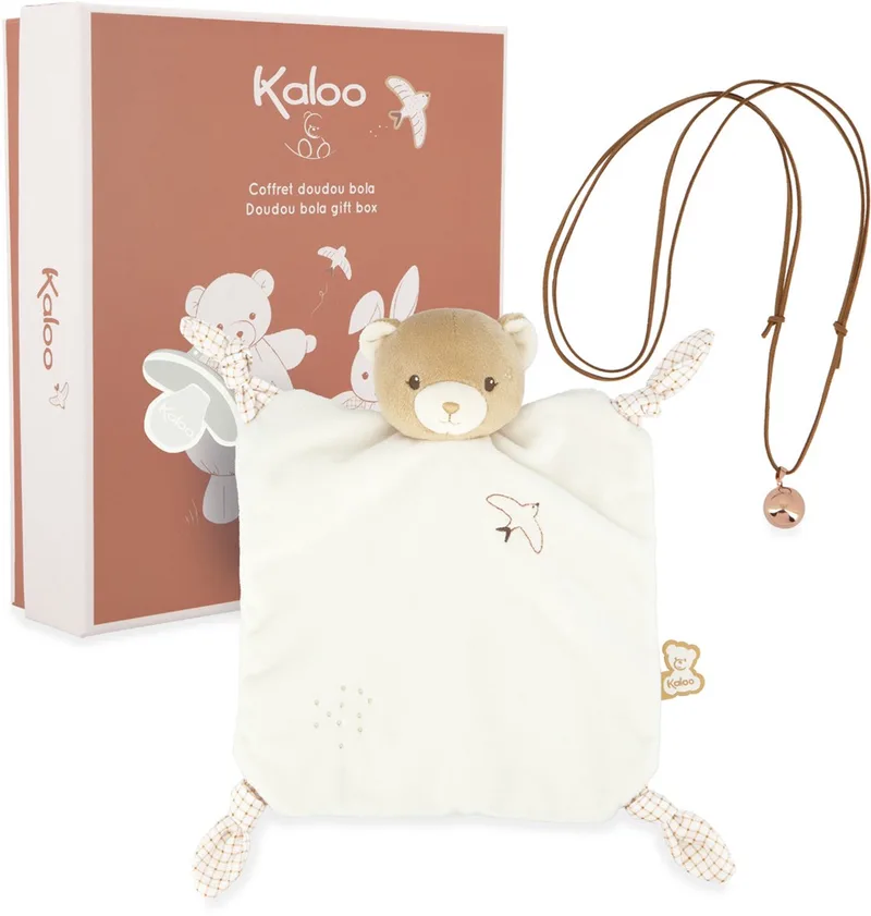 Home - Babygeschenkset - Knuffeldoekje en ketting - Kleur by Kaloo in Cream – product photo