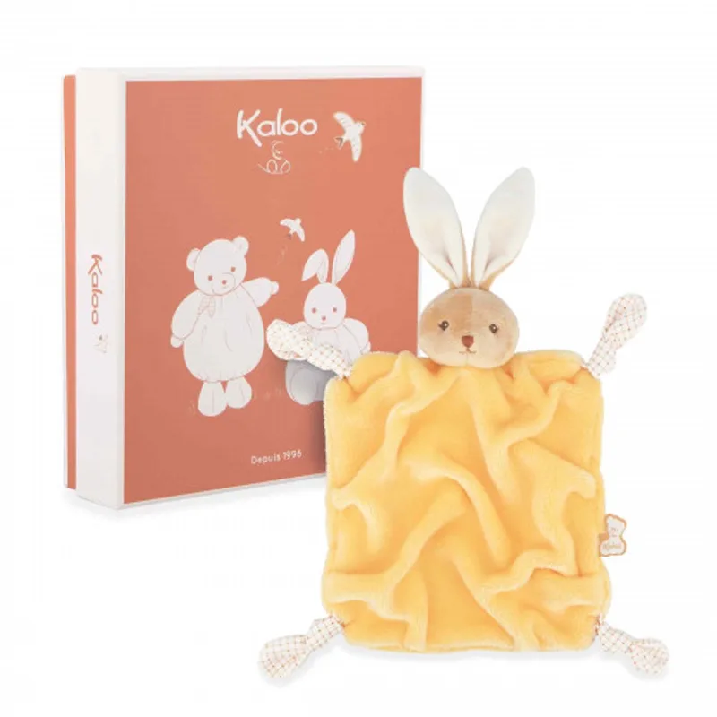 Intemporel - Knuffeldoek - Konijn - Geel kleur by Kaloo in Geel Konijn – product photo