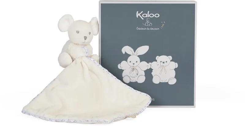 Perle - Knuffeldoek - Muis - Kleur crème - Babyknuffel van Kaloo in Meerkleurig – productfoto