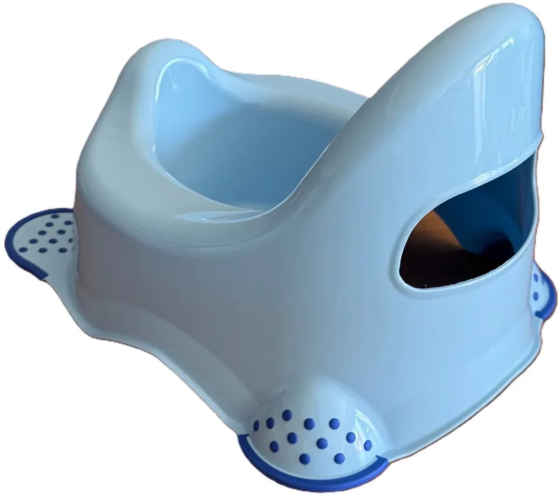 Antislip Potje Hippo - Ergonomisch - 15 kg Max - 18-36 Maanden van Keeeper in Lichtblauw – productfoto