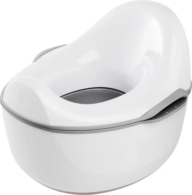Keeeper 4 in 1 potje Potty Deluxe - Plaspotje - Toiletverkleiner - Opstapje - Houder voor vochtige doekjes van Keeeper in Wit, Grijs – productfoto