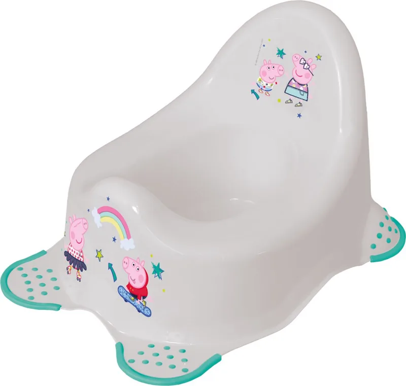 Peppa Pig Plaspotje - licht grijs de Keeeper en Peppa Pig – wit – photo produit