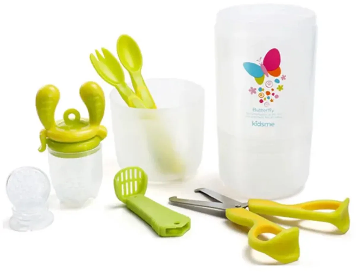 Baby Travel Easy Set met Food feeder by KidsMe in Lime – product photo