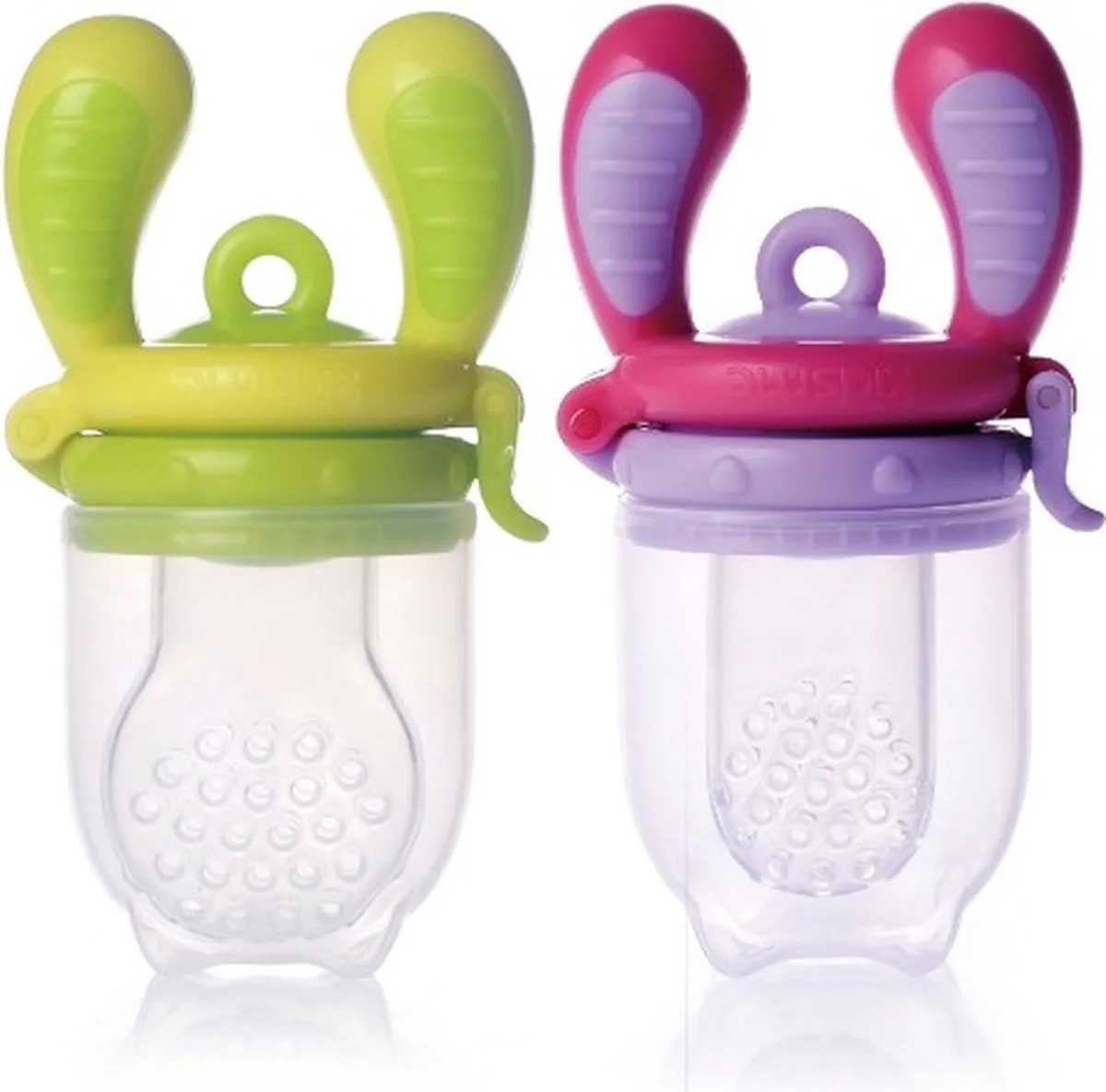Food Feeder fruitspeen & sabbelzakje voor baby Double Pack. de KidsMe en Multicolore – photo produit