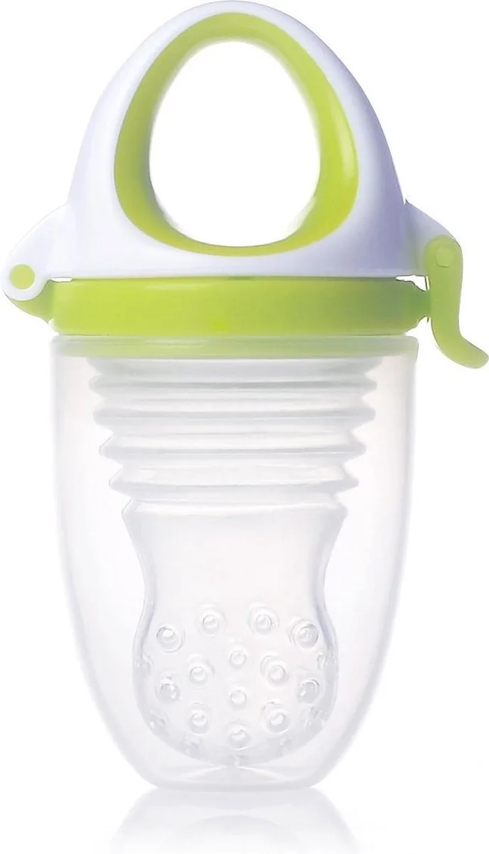Food Feeder Plus fruitspeen & sabbelzakje voor baby - Groen van KidsMe in Meerkleurig – productfoto