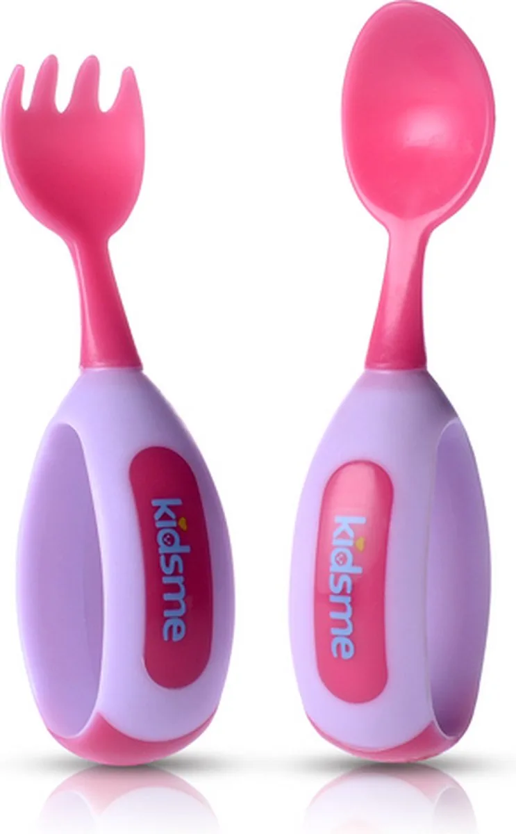 Kidsme 9853-LA peuterbestek Peuter bestekset Roze Kunststof de KidsMe en Lavendel – photo produit