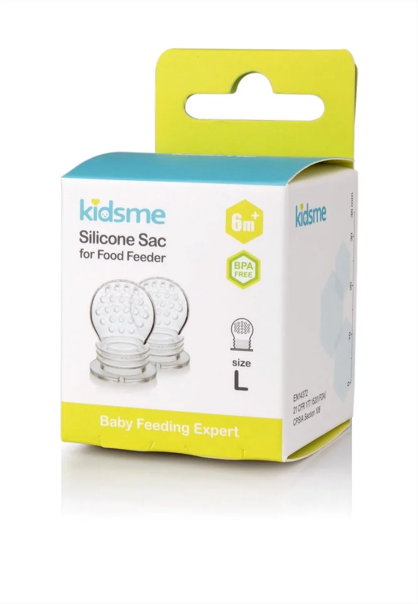 Silicone Sac for Food Feeder (Size:L)-2 Pcs från KidsMe i Flerfärgad – produktbild