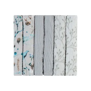 Dreamy Fields Set Van 6 Mousseline Doeken 30x30 Cm de Kikkaboo – photo produit 1 sur 2