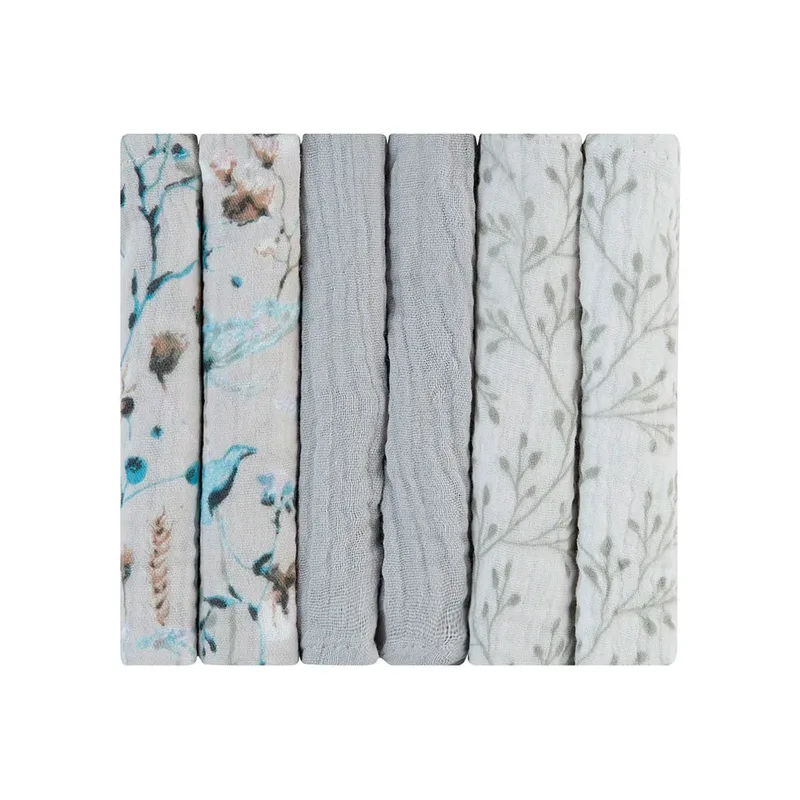 Dreamy Fields Set Van 6 Mousseline Doeken 30x30 Cm de Kikkaboo – photo produit