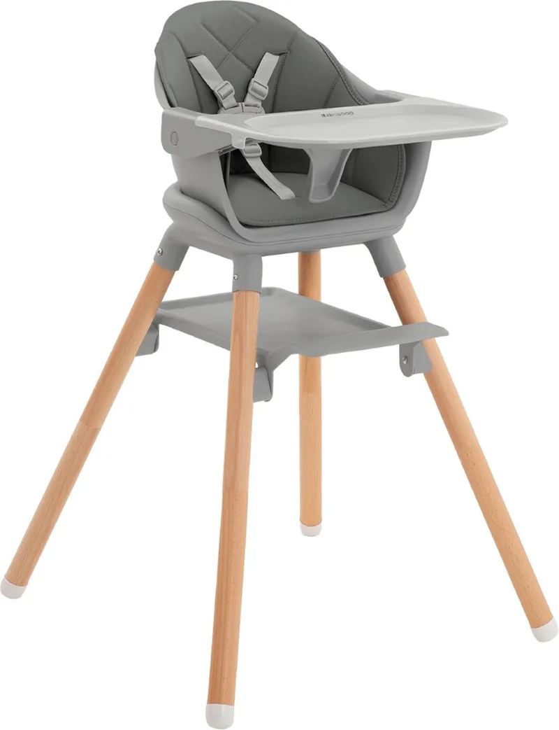 Kinderstoel 2 in 1 Woody fra Kikkaboo i Grijs – produktbillede
