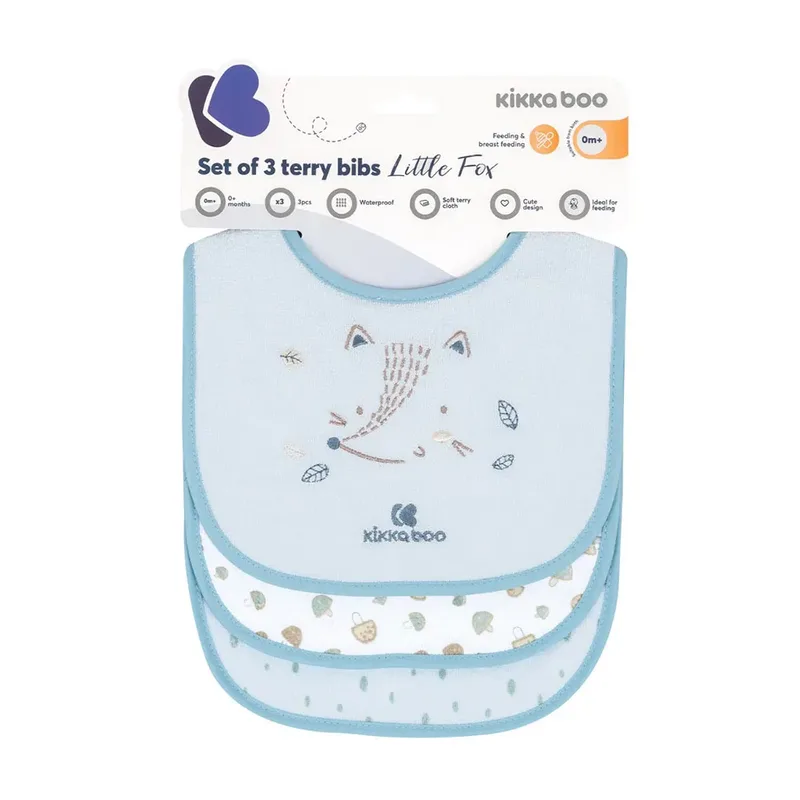 Kleine Vos Set Van 3 Badstof Slabbetjes by Kikkaboo – product photo 5 of 5