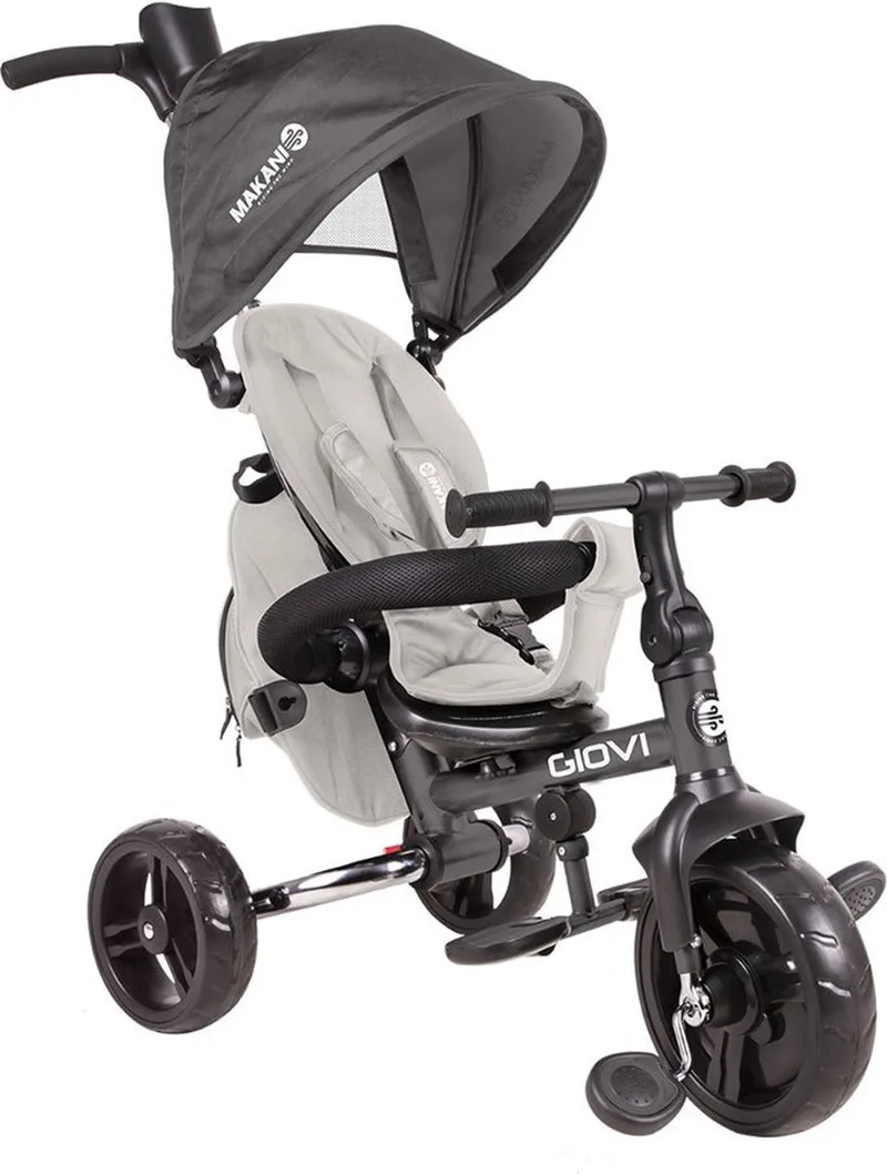 Makani Giovi 2022 Driewielige Kinderwagen Zilver fra Kikkaboo i Grey – produktbillede