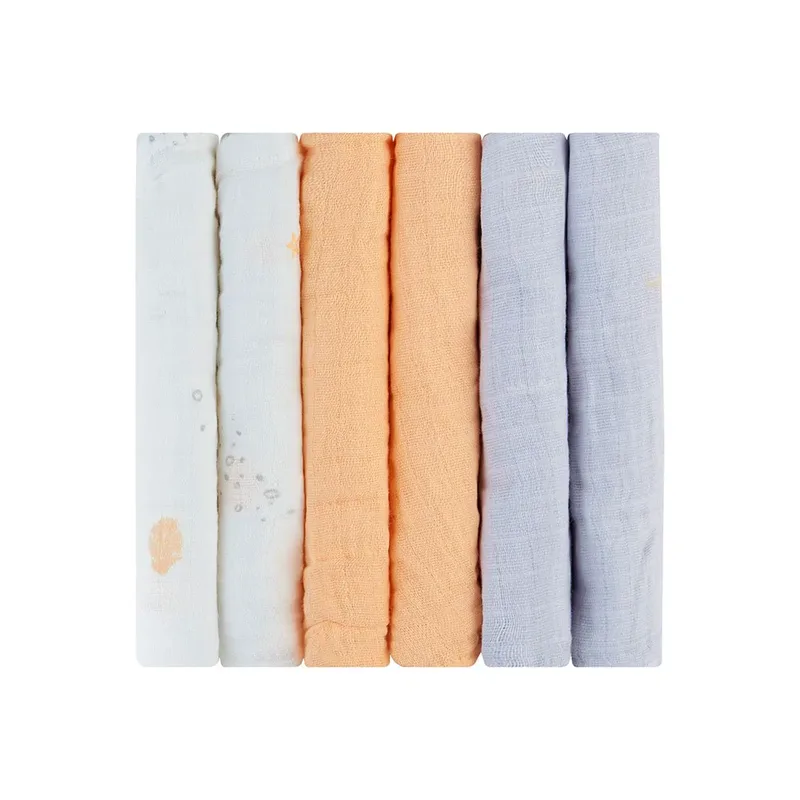 Seally Me Set Van 6 Mousseline Doeken 30x30 Cm by Kikkaboo – product photo