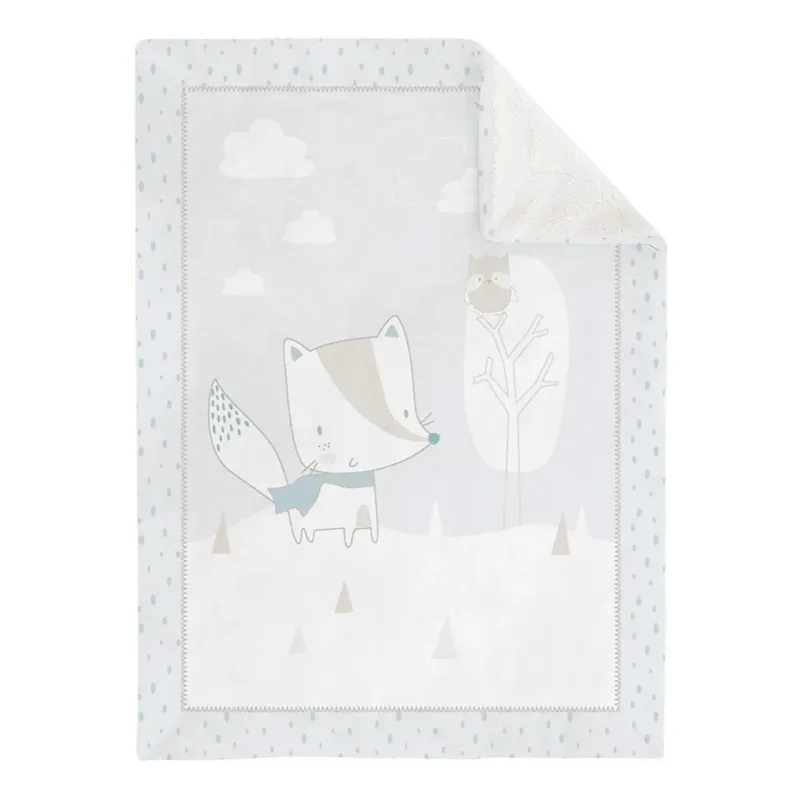 Couverture Sherpa Little Fox 80/110 Cm de Kikkaboo – photo produit