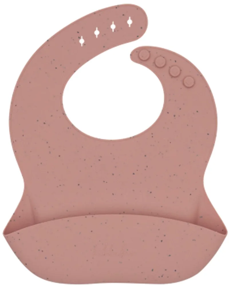 Slabbetje - Platina Siliconen de Kikkaboo en Rose – photo produit