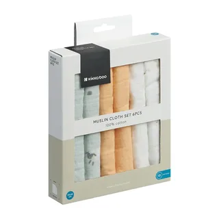 Sleepy Sheep Set Van 6 Mousseline Doeken 30x30 Cm by Kikkaboo – product photo 2 of 2