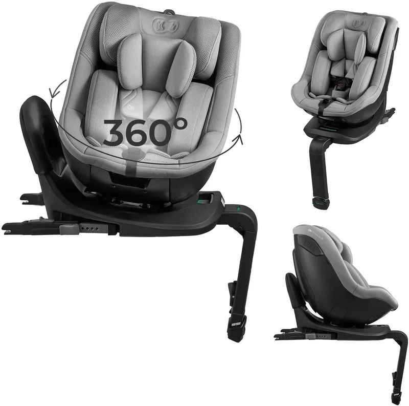 Autostoeltje I-GUARD i-Size AIR FLOW 40–105 cm | ISOFIX + steunpoot | 360° draaibaar | 4-sterren veiligheid van Kinderkraft in Grijs – productfoto