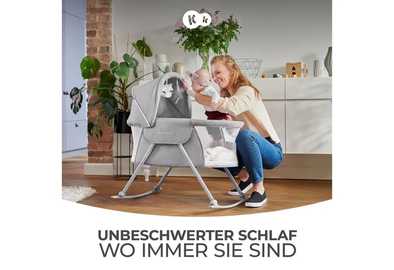 Baby-Reisebett LOVI by Kinderkraft in Grey – product photo 3 of 5