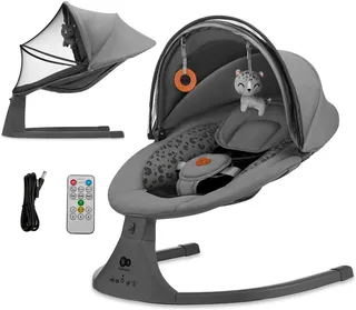 Babywippe LUMI 2 by Kinderkraft in Grey – product photo 1 of 3