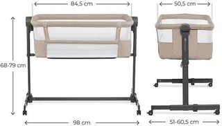 Beistellbett 2in1 NESTEE UP 2 by Kinderkraft in Beige, 98 × 51 × 68 mm – product photo 3 of 4