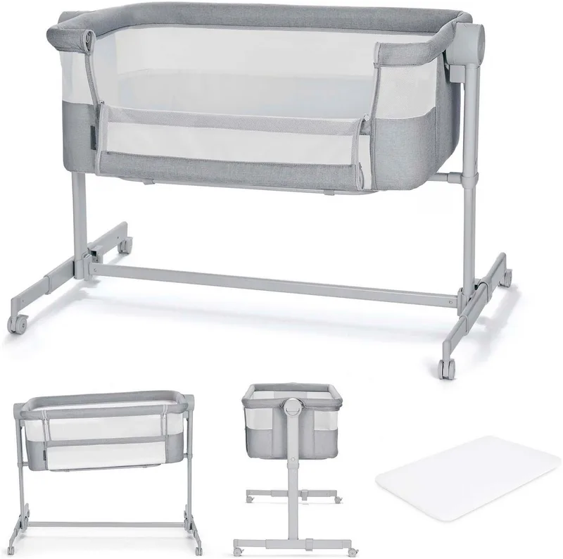 Beistellbett Neste Up 2 de Kinderkraft en Grau – photo produit