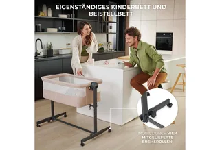 Beistellbett Neste Up 2 by Kinderkraft in Grey – product photo 2 of 5