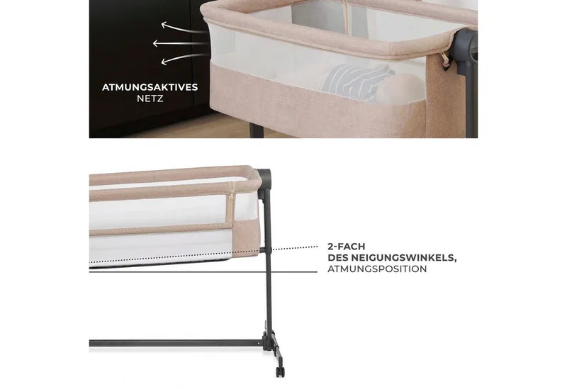 Beistellbett Neste Up 2 by Kinderkraft in Grey – product photo 5 of 5