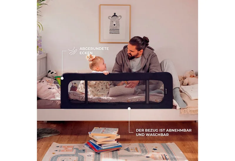 Bettschutzgitter Guard and Dream de Kinderkraft en Gris – photo produit 4 sur 5