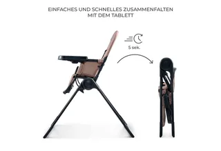 BINCI Kinderstoel – 3‑voudig Rugleuning – 5‑punts Veiligheidsgordel – Opvouwbaar & Lichtgewicht von Kinderkraft in Beige – Produktfoto 2 von 5