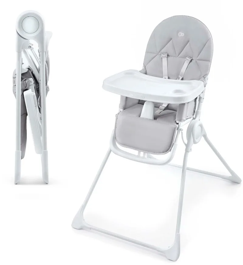 BINCI Kinderstoel - Voor Baby’s en Peuters - 3‑voudig Verstelbare Rugleuning, 5‑Punts Gordel, Opvouwbaar en Lichtgewicht van Kinderkraft in Lichtgrijs – productfoto