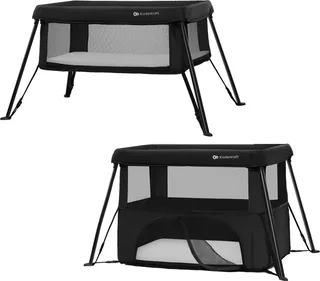 CAMI 3‑in‑1 Reisbed – Wieg & Reisbed – Lichtgewicht 5 kg – 2 Hoogte-instellingen – Reisrugzak Inclusief – Compact Inklapbaar by Kinderkraft in Black – product photo 1 of 5