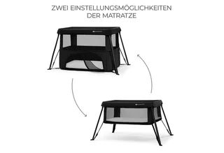 CAMI 3‑in‑1 Reisbed – Wieg & Reisbed – Lichtgewicht 5 kg – 2 Hoogte-instellingen – Reisrugzak Inclusief – Compact Inklapbaar by Kinderkraft in Black – product photo 5 of 5