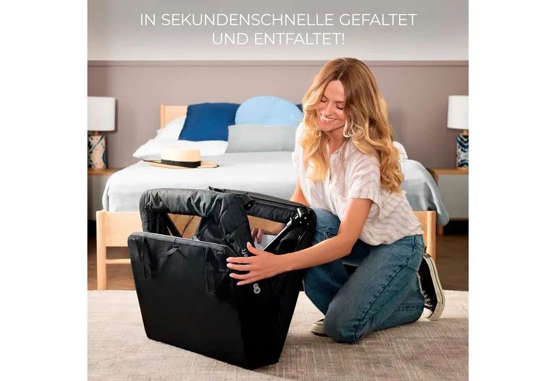 CAMI 3‑in‑1 Reisbed – Wieg & Reisbed – Lichtgewicht 5 kg – 2 Hoogte-instellingen – Reisrugzak Inclusief – Compact Inklapbaar by Kinderkraft in Black – product photo 3 of 5