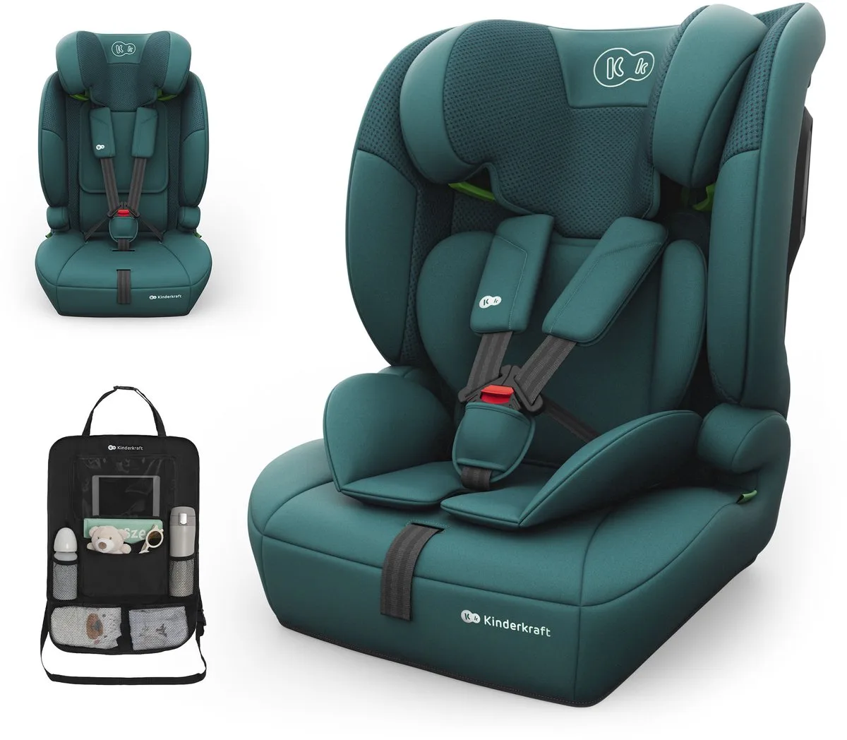 COMFORT UP 2 PLUS - Autostoel - 3-in-1 - Meegroeiend 76-150 cm - Met Auto Organizer de Kinderkraft en Vert – photo produit