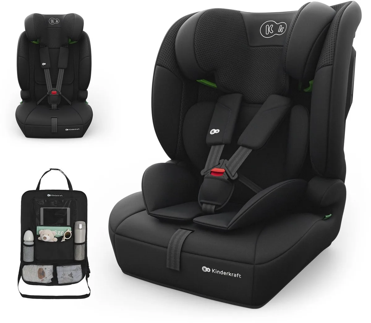 COMFORT UP 2 PLUS - Autostoel - 3-in-1 - Verstelbare Hoofdsteun - Met Auto Organizer de Kinderkraft en Noir – photo produit