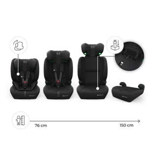 COMFORT UP 2 PLUS – Autostoel - 3-in-1 - Verstelbare Hoofdsteun von Kinderkraft in Schwarz – Produktfoto 4 von 4