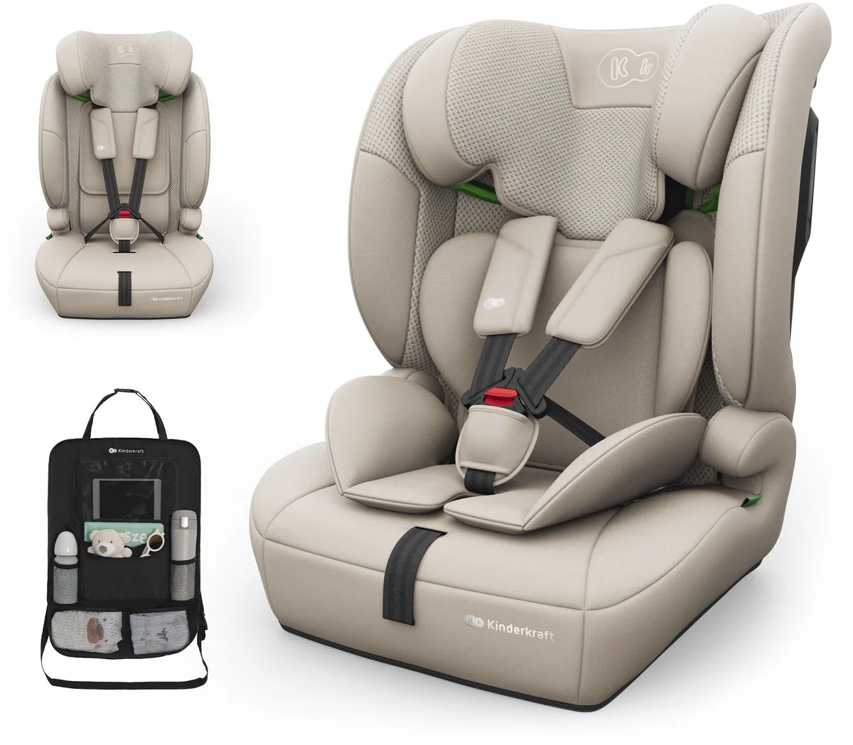 COMFORT UP 2 PLUS - Autostoel - Hoge Rugleuning - Met Auto Organizer de Kinderkraft en Beige – photo produit