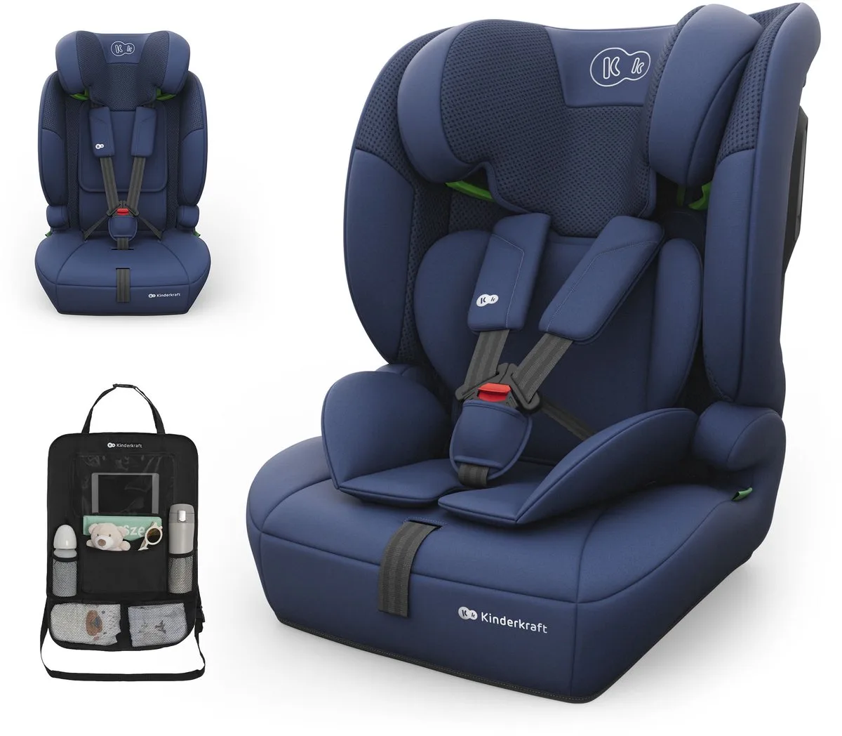 COMFORT UP 2 PLUS - Autostoel - Verstelbare Hoofdsteun - Met Auto Organizer de Kinderkraft en Bleu – photo produit