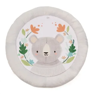 COZYPLAY Educatief Speelkleed - Met 2 Knuffels, Bijtring en Spiegeltje - Wasbaar, Compact en Draagbaar - Ø91 cm - Lichtgrijs by Kinderkraft in Grey – product photo 4 of 4