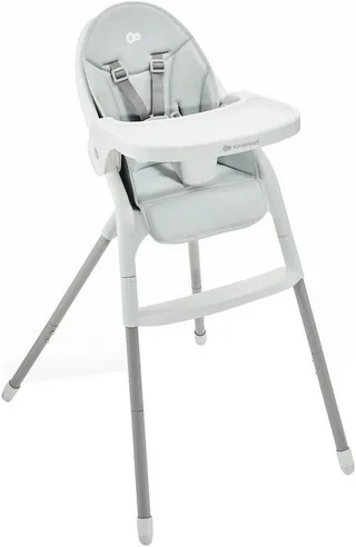 DINNLY Kinderstoel – Inklapbaar – 5-puntsgordel – Inclusief Dienblad – Vanaf 6 maanden – Lichtgrijs by Kinderkraft in Grey – product photo 3 of 5