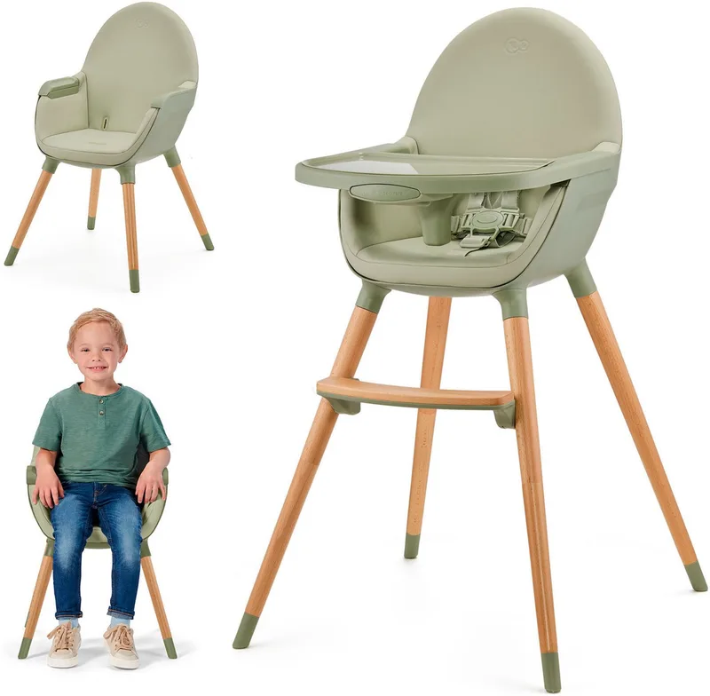 FINI 2 Kinderstoel 2-in-1 – Verstelbare Tray – Met voetensteun - Tot 5 jaar – Groene by Kinderkraft in Green – product photo 2 of 5