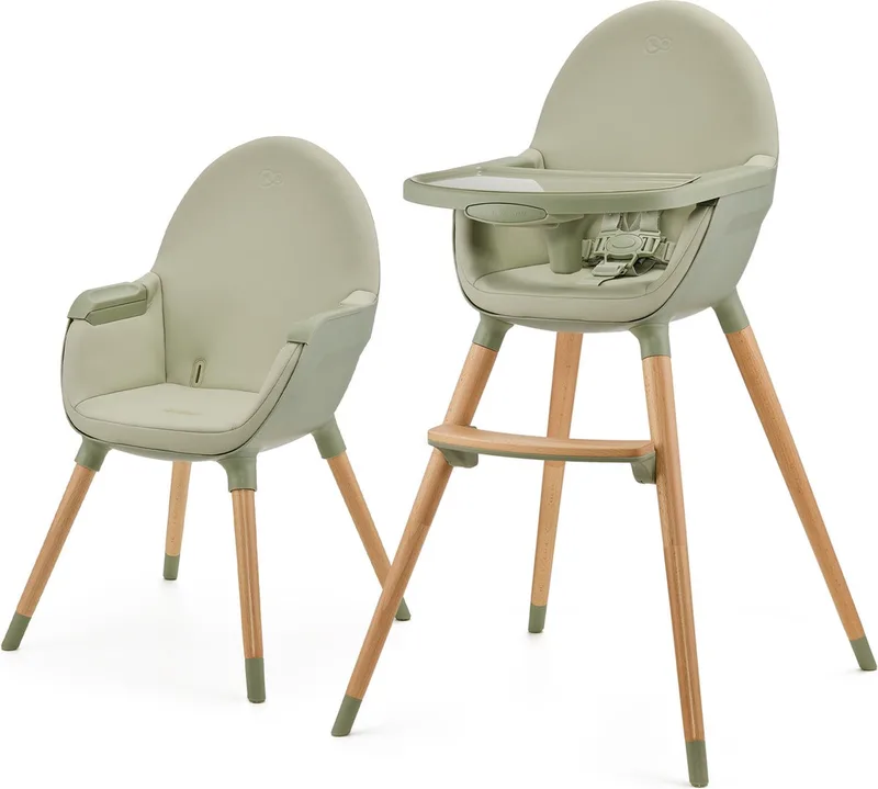 FINI 2 Kinderstoel 2-in-1 – Verstelbare Tray – Met voetensteun - Tot 5 jaar – Groene från Kinderkraft i Groen – produktbild