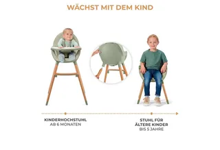 FINI 2 Kinderstoel 2-in-1 – Verstelbare Tray – Met voetensteun - Tot 5 jaar – Groene by Kinderkraft in Green – product photo 4 of 5