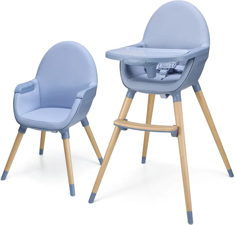 FINI 2 Kinderstoel 2‑in‑1 – Eetstoel - Met 5-puntsgordel - Verstelbaar blad fra Kinderkraft i Nordic Breeze – produktbillede
