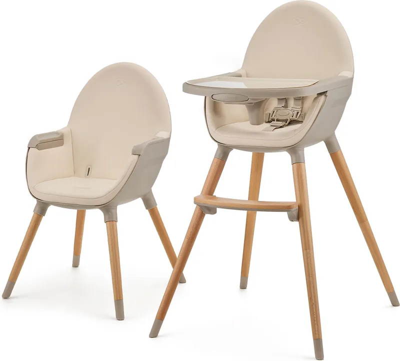 FINI 2 Kinderstoel 2‑in‑1 – met Verstelbare Tray – Omzetbaar naar Speelfauteuil från Kinderkraft i Beige – produktbild