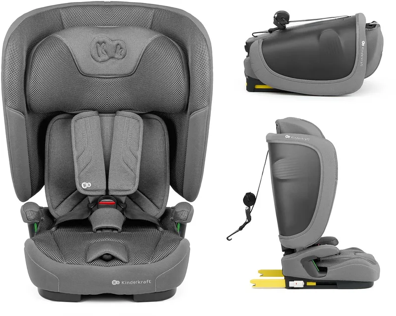 FIX2GO i-Size Autostoel – 76-150 cm – Groep 2/3 – Vanaf 15 maanden by Kinderkraft in Grijs – product photo
