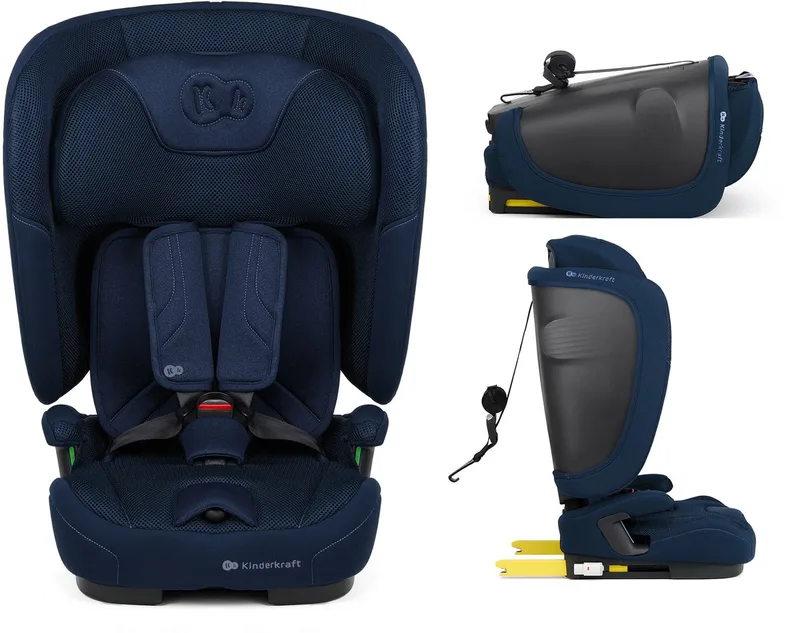 FIX2GO I-SIZE Autostoel – 76-150 cm – Met Isofix – Inklapbaar by Kinderkraft in Blauw – product photo