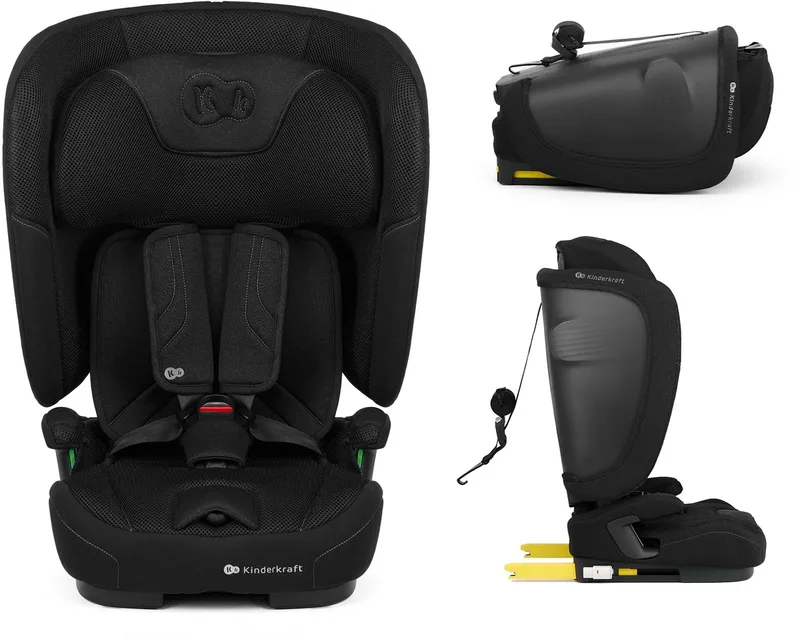 FIX2GO I-SIZE Autostoel – Autostoel tot 12 jaar - Meegroeiend – 76-150 cm de Kinderkraft en Zwart – photo produit