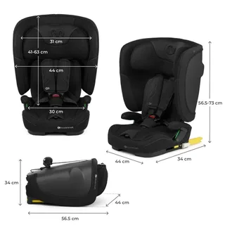 FIX2GO I-SIZE Autostoel – Autostoel tot 12 jaar - Meegroeiend – 76-150 cm by Kinderkraft in Black – product photo 2 of 4