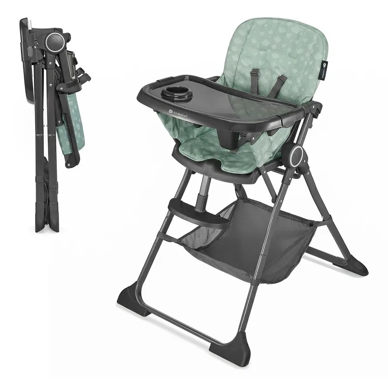 FOLDEE - Kinderstoel - Compact inklapbaar - 5-puntsgordel by Kinderkraft in Groen – product photo